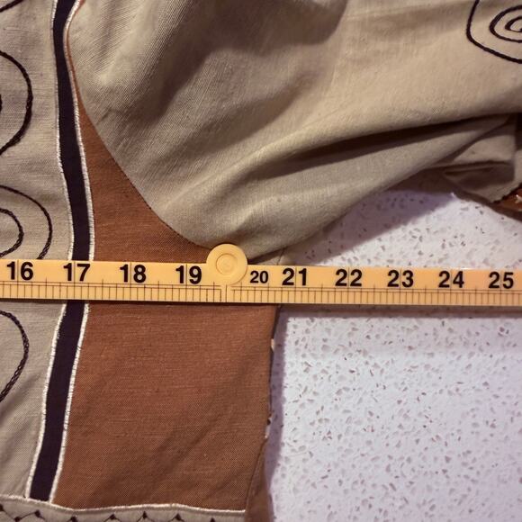 Vintage Indigo Moon Patchwork Boho Jacket XS Oversized Artsy Indie Cotton Linen - Picture 7 of 8